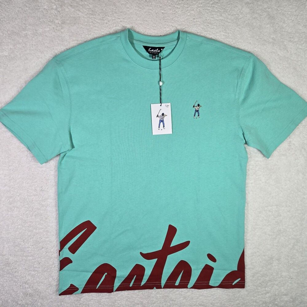 NEW Eastside Golf Mens Medium Swingman Logo Short Sleeve T Shirt Mint Green M